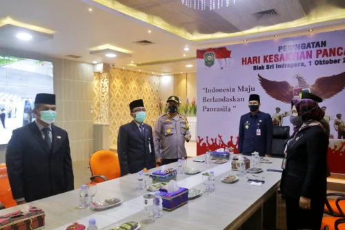Pjs Bupati dan Forkopimda Siak Ikuti Upacara Hari Kesaktian Pancasila Bersama Presiden